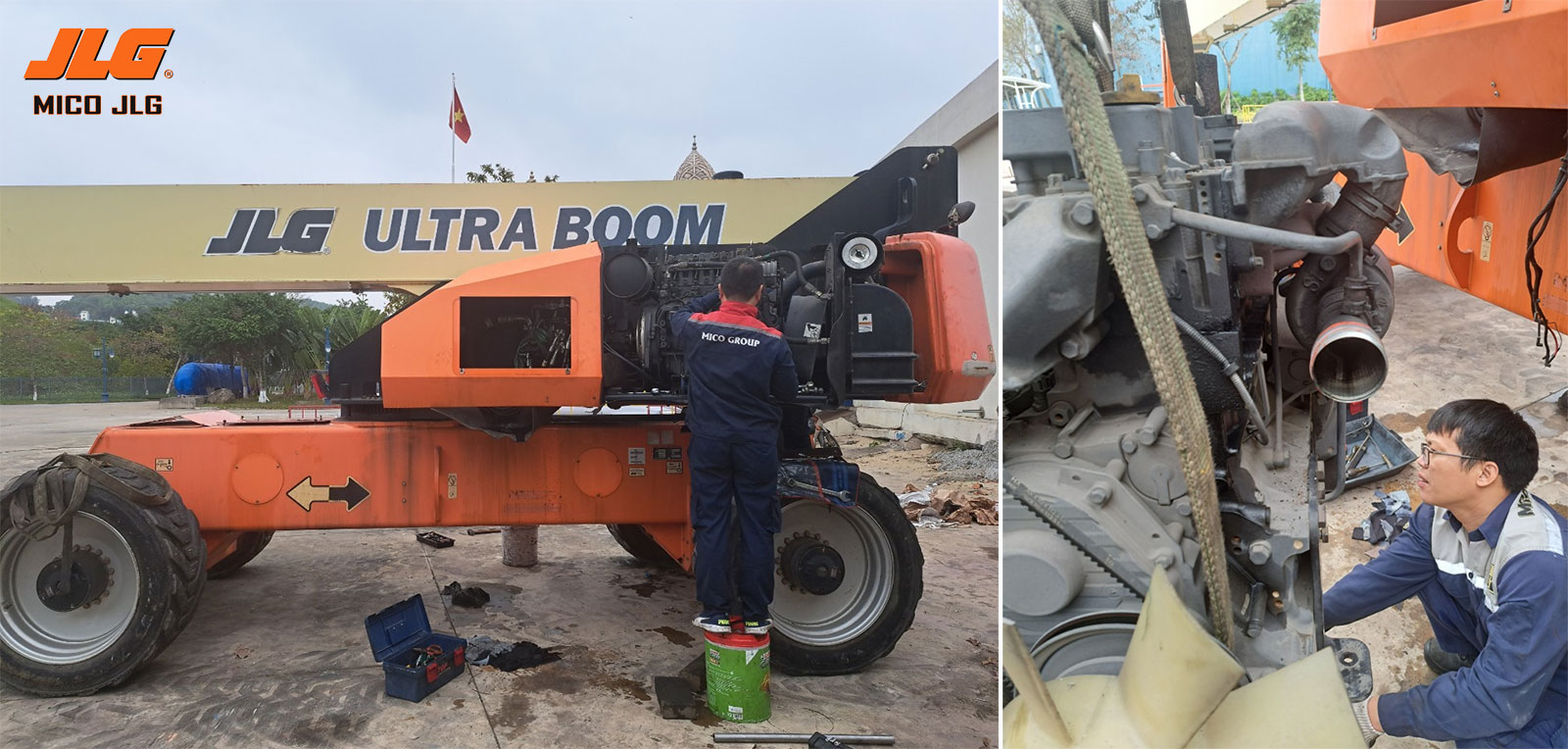 Bảo dưỡng, bảo trì xe nâng người boom lift JLG