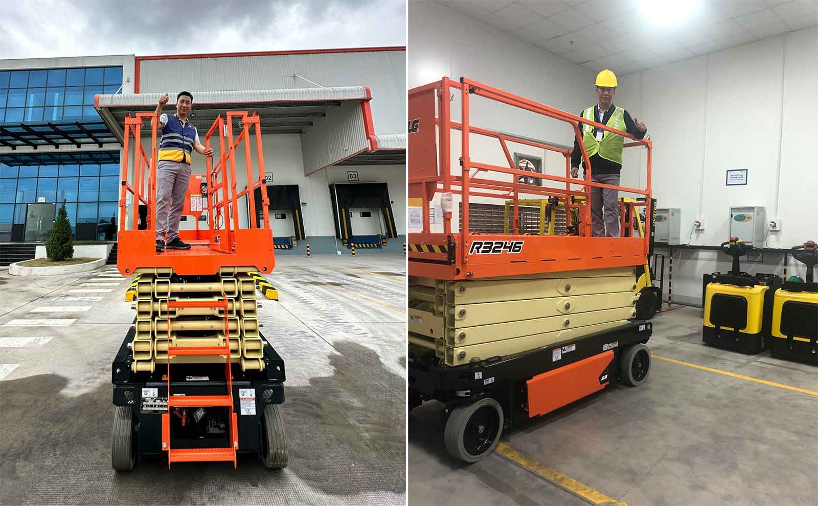 Xe cắt kéo JLG R3246 sử dụng trong nhà và ngoài trời