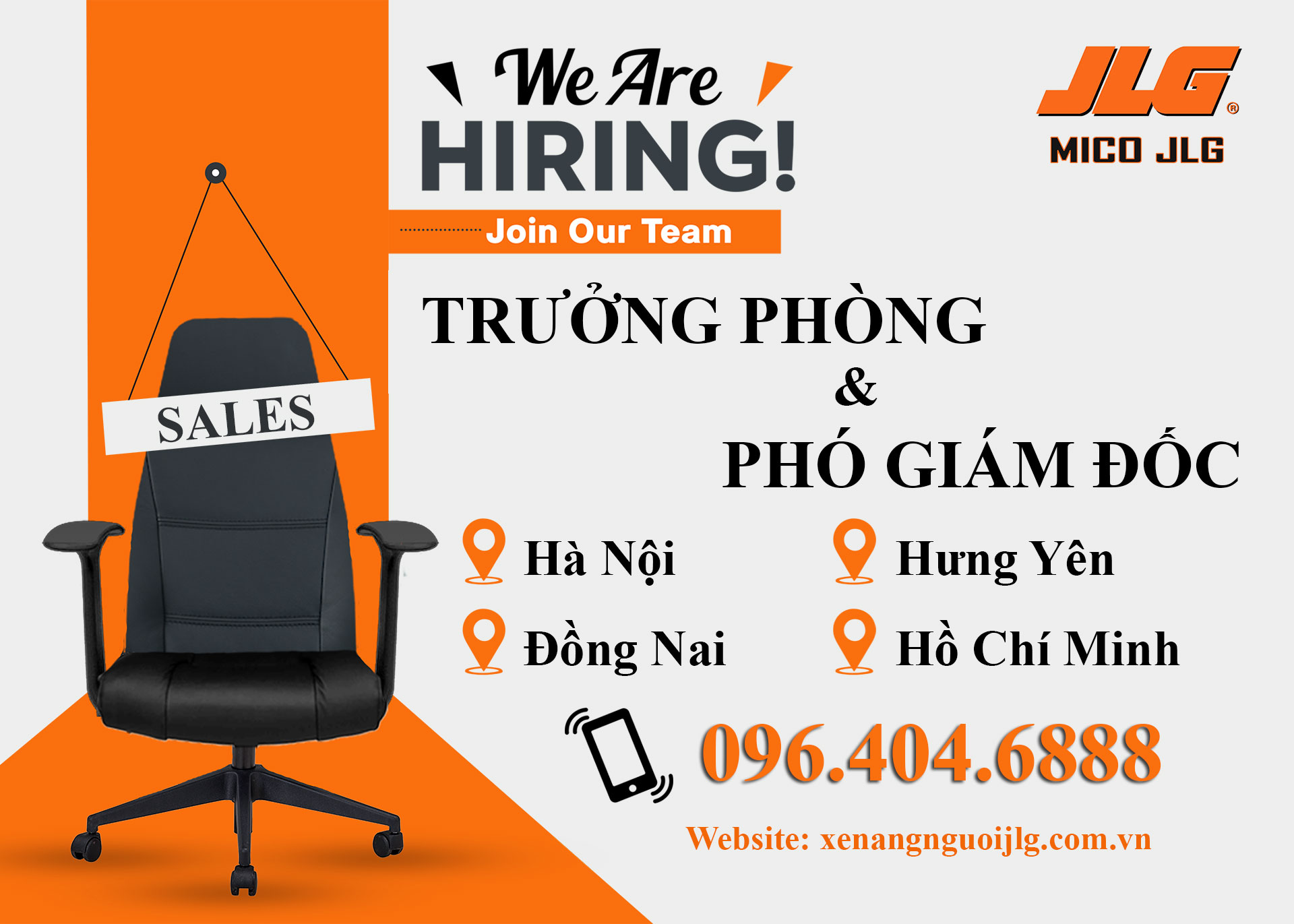 Tuyển dụng Vị trí Trưởng phòng kinh doanh/ Phó Giám đốc Bán Hàng